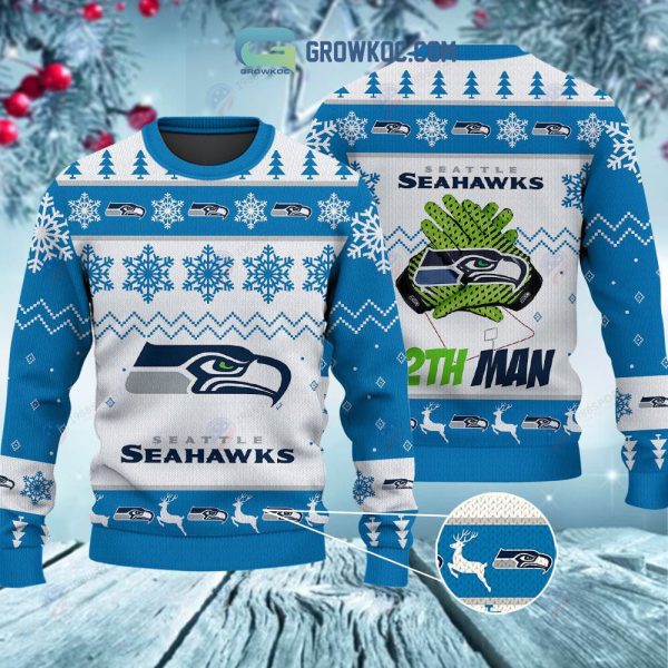 Seattle Seahawks 12th Man Christmas Ugly Sweater