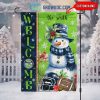 Tampa Bay Buccaneers Football Snowman Welcome Christmas Personalized House Gargen Flag