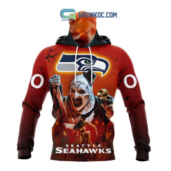 Seattle Seahawks NFL Horror Terrifier Ghoulish Halloween Day Hoodie T Shirt