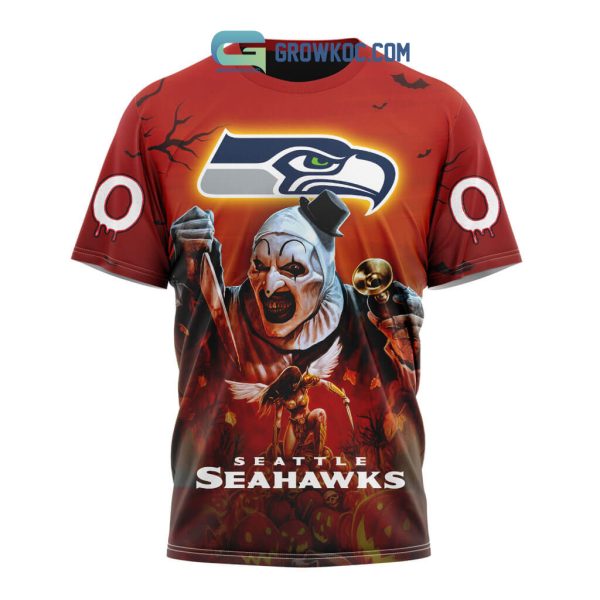 Seattle Seahawks NFL Horror Terrifier Ghoulish Halloween Day Hoodie T Shirt