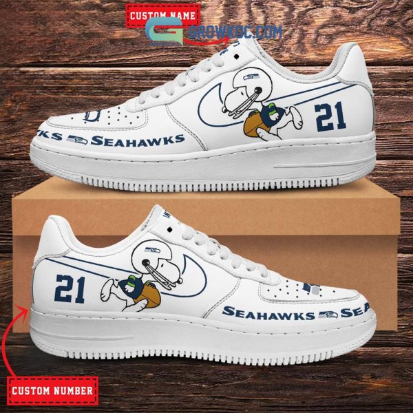 Seattle Seahawks NFL Snoopy Personalized Air Force 1 Low Top Shoes