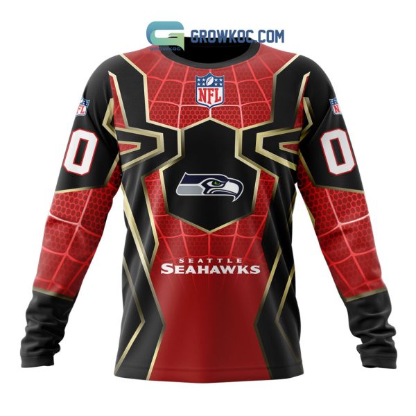 Seattle Seahawks NFL Spider Man Far From Home Special Jersey Hoodie T Shirt