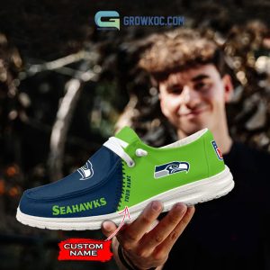 Seattle Seahawks Personalized Hey Dude Shoes