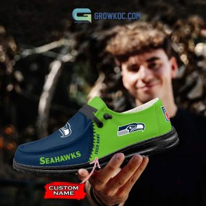 Seattle Seahawks Personalized Hey Dude Shoes