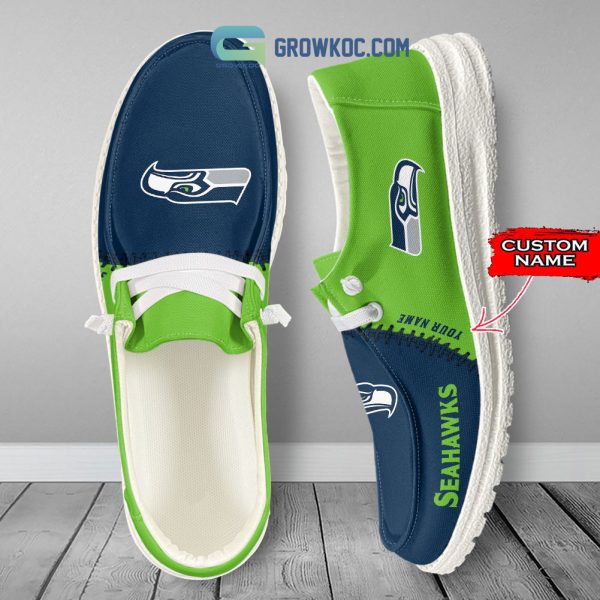 Seattle Seahawks Personalized Hey Dude Shoes