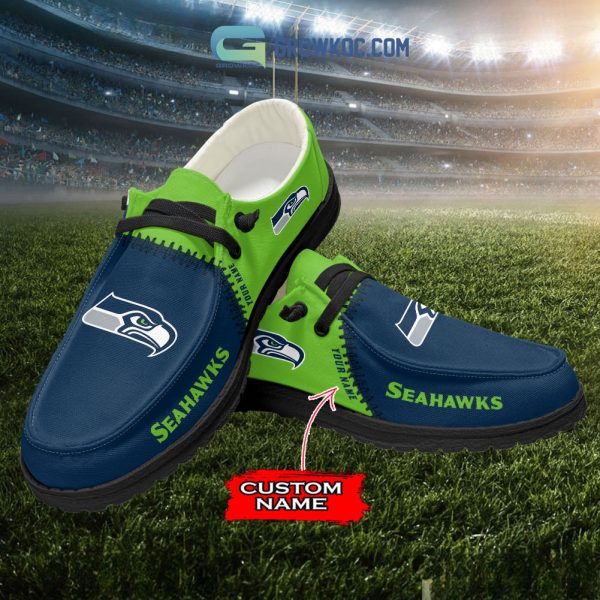 Seattle Seahawks Personalized Hey Dude Shoes