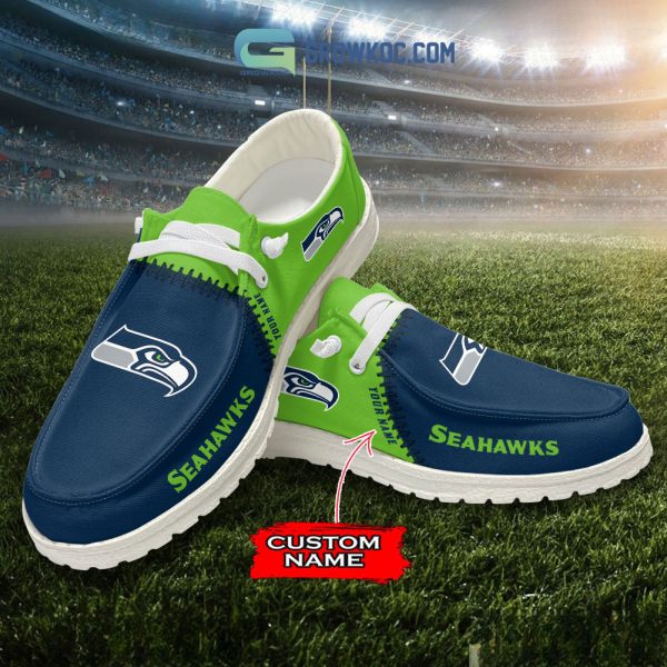 Seattle Seahawks Personalized Hey Dude Shoes