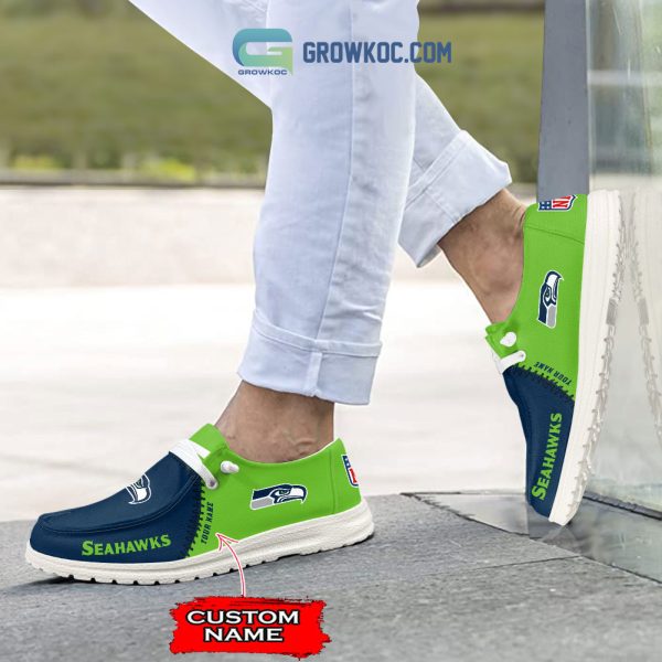 Seattle Seahawks Personalized Hey Dude Shoes