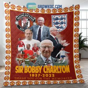Sir Bobby Charlton 1937 2023 Memories Fleece Blanket Quilt