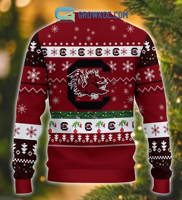 South Carolina Gamecocks NCAA Grinch Christmas Ugly Sweater