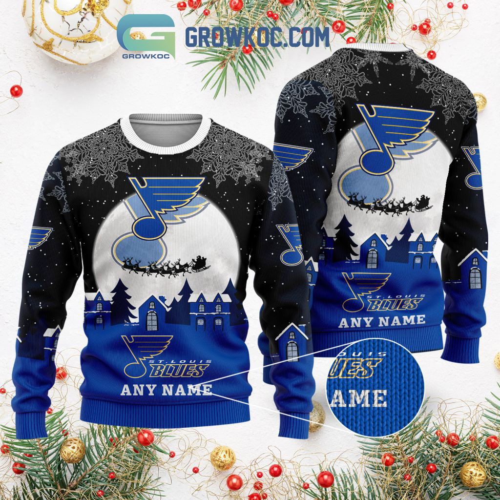 NHL St. Louis Blues Pub Dog Christmas Ugly 3D Sweater For Men And