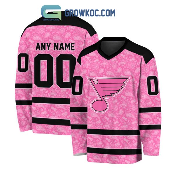 St. Louis Blues NHL Special Pink Breast Cancer Hockey Jersey Long Sleeve