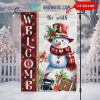 South Carolina Gamecocks Football Snowman Welcome Christmas House Garden Flag