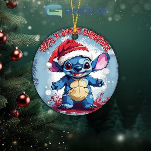 Stitch Have A Ohana Christmas Ornament
