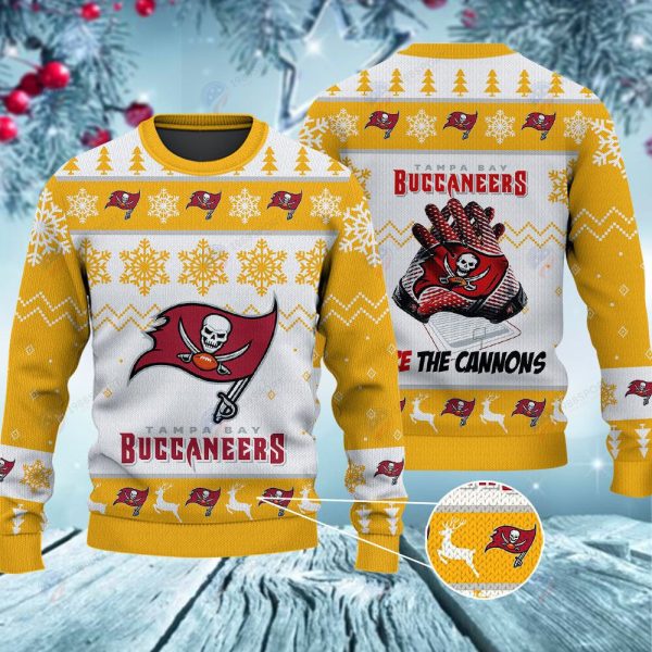 Tampa Bay Buccaneers Fire The Cannons Christmas Ugly Sweater