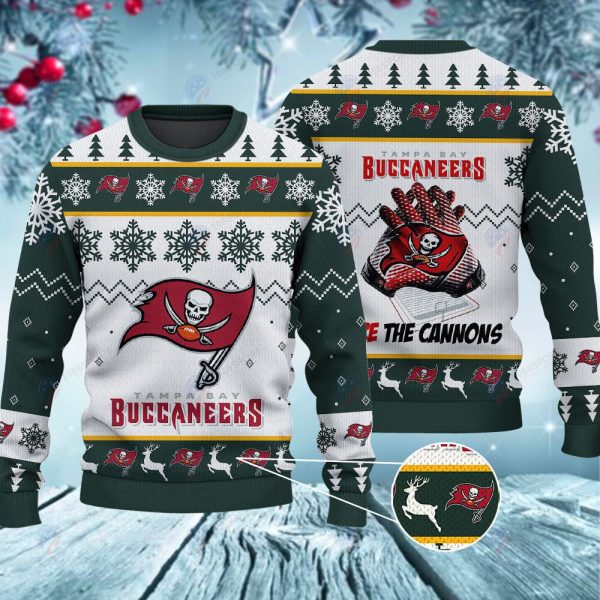 Tampa Bay Buccaneers Fire The Cannons Christmas Ugly Sweater