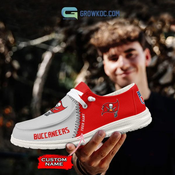 Tampa Bay Buccaneers Personalized Hey Dude Shoes