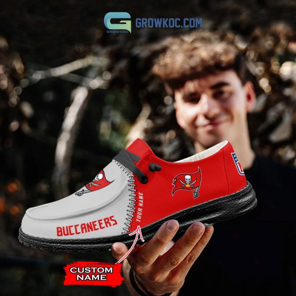 Tampa Bay Buccaneers Personalized Hey Dude Shoes