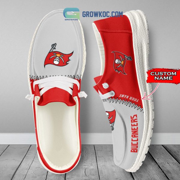 Tampa Bay Buccaneers Personalized Hey Dude Shoes