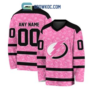 Tampa Bay Lightning NHL Special Pink Breast Cancer Hockey Jersey Long Sleeve