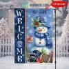 Tampa Bay Buccaneers Football Snowman Welcome Christmas Personalized House Gargen Flag