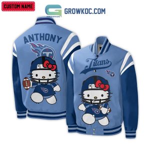 Tennessee Titans NFL Hello Kitty Personalized Baseball Jacket