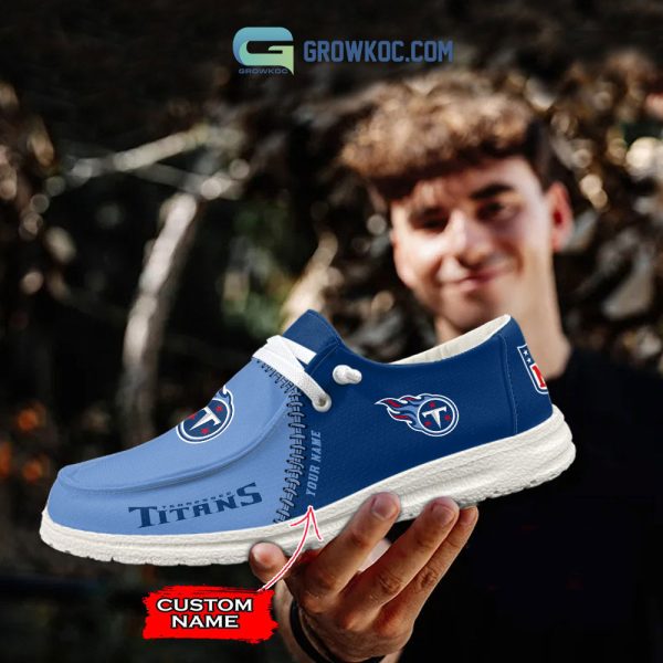 Tennessee Titans Personalized Hey Dude Shoes