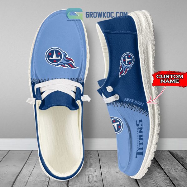 Tennessee Titans Personalized Hey Dude Shoes