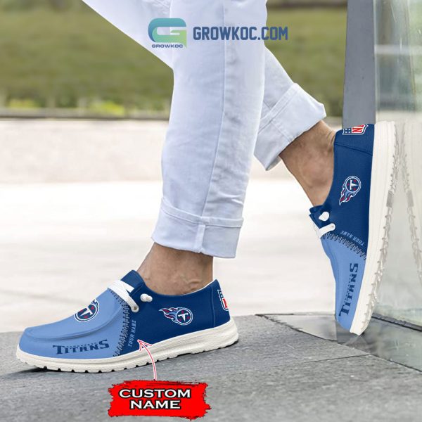 Tennessee Titans Personalized Hey Dude Shoes