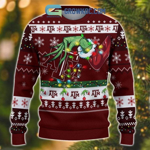 Texas A&M Aggies NCAA Grinch Christmas Ugly Sweater