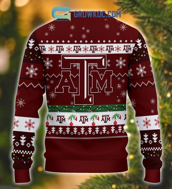 Texas A&M Aggies NCAA Grinch Christmas Ugly Sweater