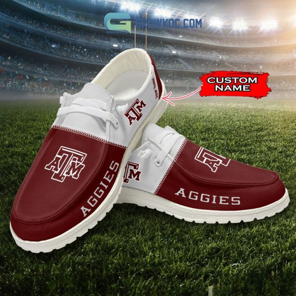 Texas A&M Aggies Personalized Hey Dude Shoes