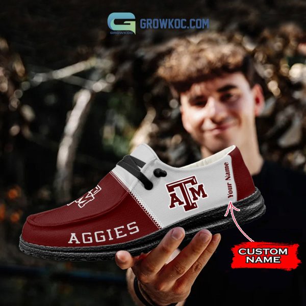 Texas A&M Aggies Personalized Hey Dude Shoes