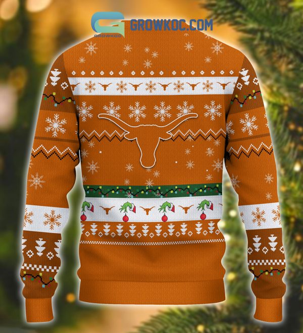 Texas Longhorns NCAA Grinch Christmas Ugly Sweater