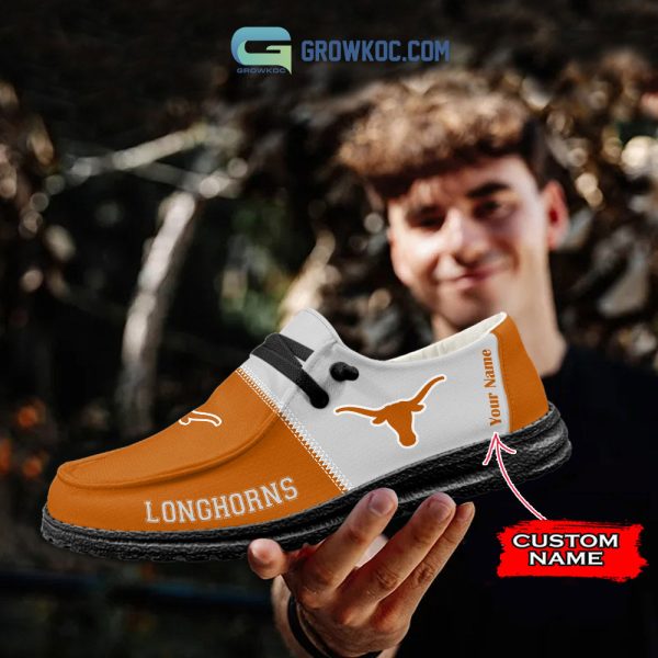 Texas Longhorns Personalized Hey Dude Shoes