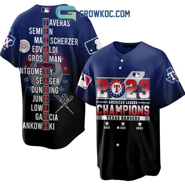 Texas Rangers AL Champions 2023 Baseball Jersey