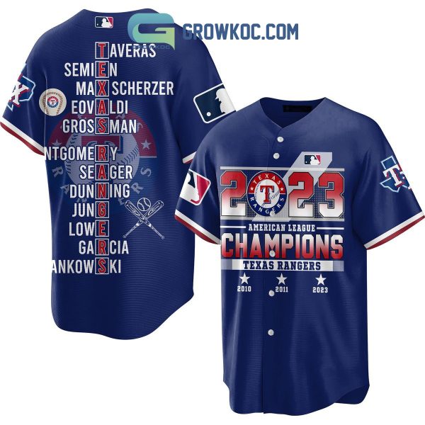 Texas Rangers AL Champions 2023 Baseball Jersey