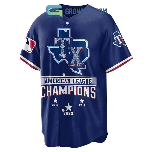 Texas Rangers American League Champions 2023 Baseball Jersey