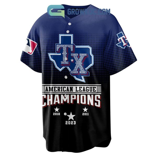 Texas Rangers American League Champions 2023 Baseball Jersey