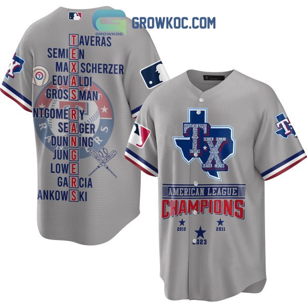 Texas Rangers American League Champions 2023 Baseball Jersey