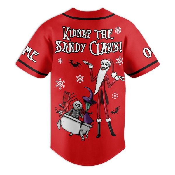 The Nightmare Before Christmas Kidnap The Sandy Claws Personalized Baseball Jersey