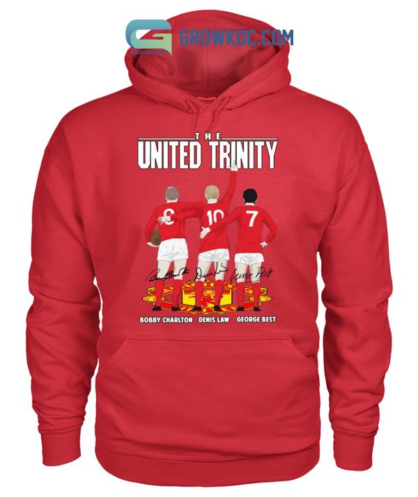 The United Trinity Bobby Charlton Denis Law George Best T Shirt