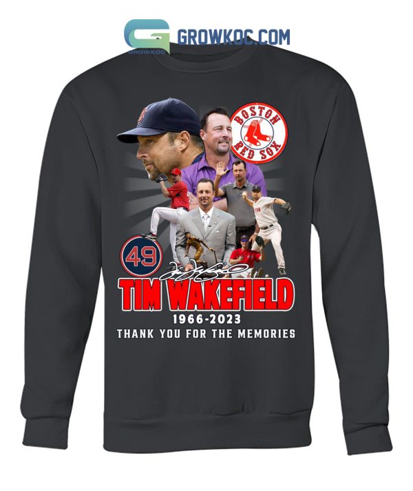 Tim Wakefield 49 Boston Red Sox 1966 2023 Memories T Shirt