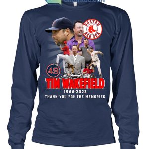 Tim Wakefield 49 Boston Red Sox 1966 2023 Memories T Shirt - Growkoc