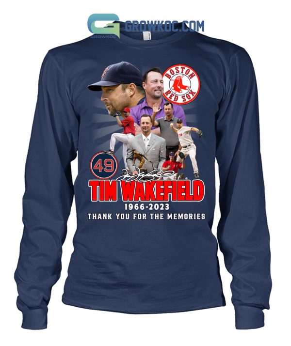 Tim Wakefield 49 Boston Red Sox 1966 2023 Memories T Shirt