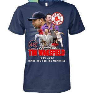 Tim Wakefield 49 Boston Red Sox 1966 2023 Memories T Shirt