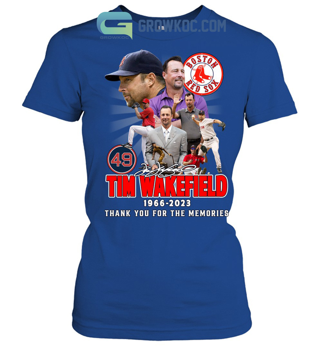 Tim Wakefield 49 Boston Red Sox 1966 2023 Memories T Shirt - Growkoc