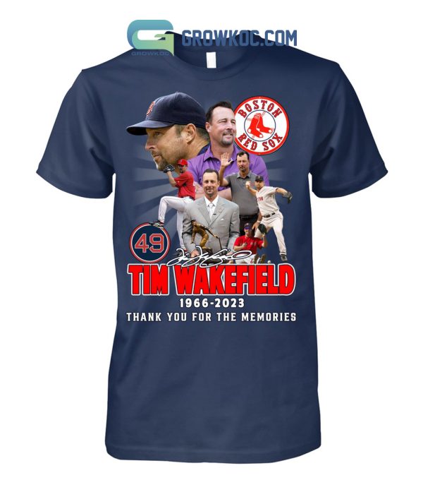 Tim Wakefield 49 Boston Red Sox 1966 2023 Memories T Shirt