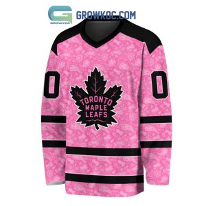 Toronto Maple Leafs NHL Special Pink Breast Cancer Hockey Jersey Long Sleeve