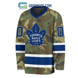 Toronto Maple Leafs Special Camo Veteran Design Personalized Hockey Jersey